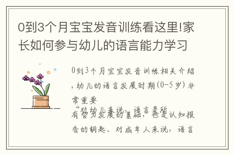 0到3个月宝宝发音训练看这里!家长如何参与幼儿的语言能力学习？超详细教程