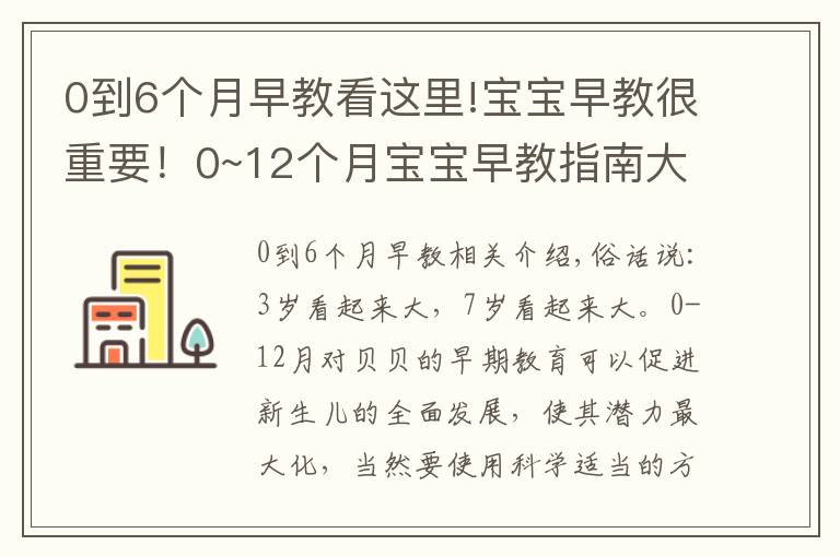 0到6个月早教看这里!宝宝早教很重要！0~12个月宝宝早教指南大全，父母必看