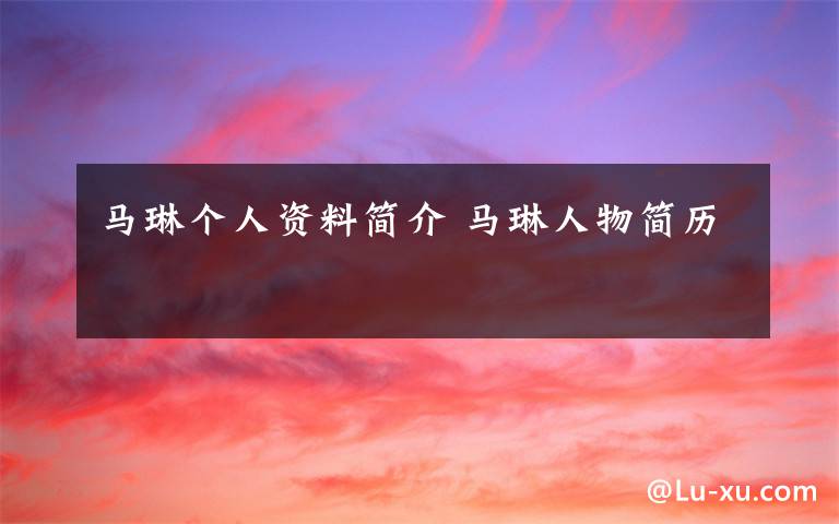 马琳个人资料简介 马琳人物简历文章配图