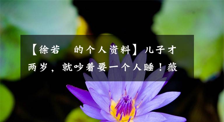 【徐若瑄的个人资料】儿子才两岁，就吵着要一个人睡！薇薇安苏深夜发文崩溃文章配图