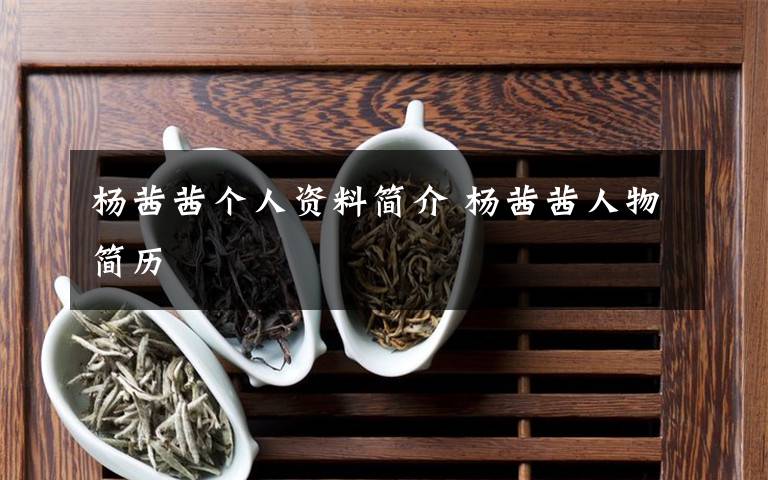 杨茜茜个人资料简介 杨茜茜人物简历文章配图