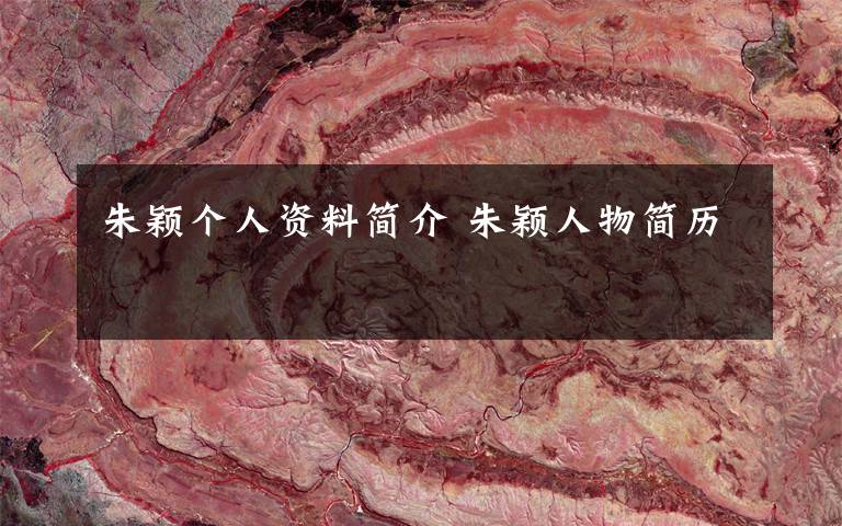 朱颖个人资料简介 朱颖人物简历文章配图