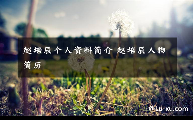 赵培辰个人资料简介 赵培辰人物简历文章配图