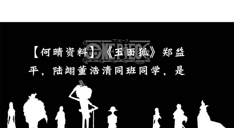 【何晴资料】《玉面狐》郑益平，陆翊董浩清同班同学，是解开阴影去谜吗？