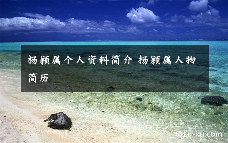 杨颖属个人资料简介 杨颖属人物简历文章配图