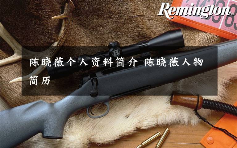 陈晓薇个人资料简介 陈晓薇人物简历文章配图
