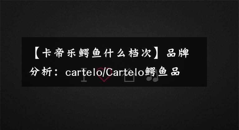 【卡帝乐鳄鱼什么档次】品牌分析：cartelo/Cartelo鳄鱼品牌行李轮行李箱销量为什么那么好？