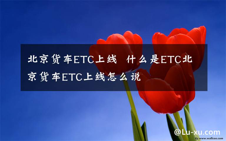 北京货车ETC上线  什么是ETC北京货车ETC上线怎么说