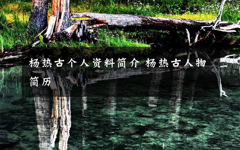 杨热古个人资料简介 杨热古人物简历文章配图
