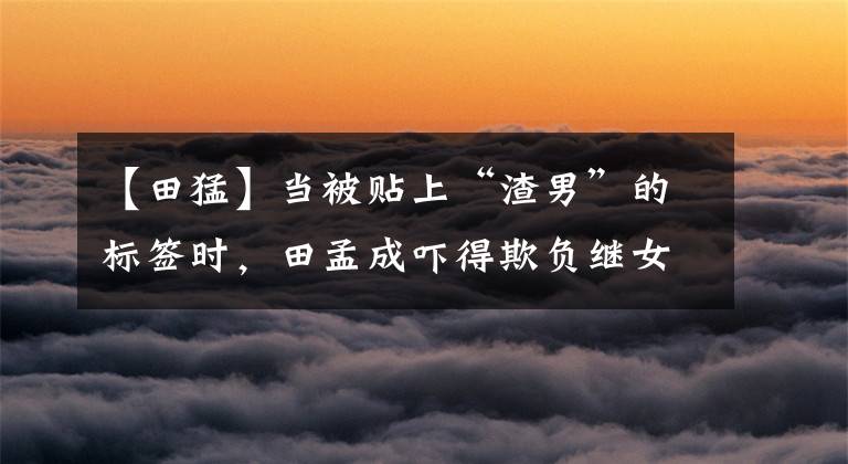 【田猛】当被贴上“渣男”的标签时，田孟成吓得欺负继女戴言，作者是认真的吗？文章配图