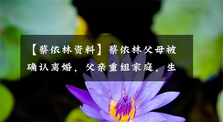 【蔡依林资料】蔡依林父母被确认离婚，父亲重组家庭，生下混血儿子，兄妹相差35岁文章配图