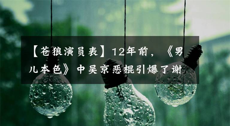 【苍狼演员表】12年前，《男儿本色》中吴京恶棍引爆了谢廷峰三人组