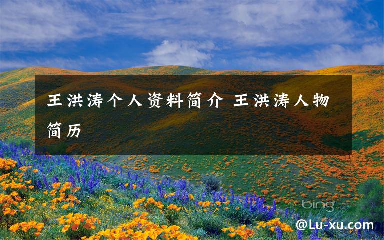 王洪涛个人资料简介 王洪涛人物简历文章配图
