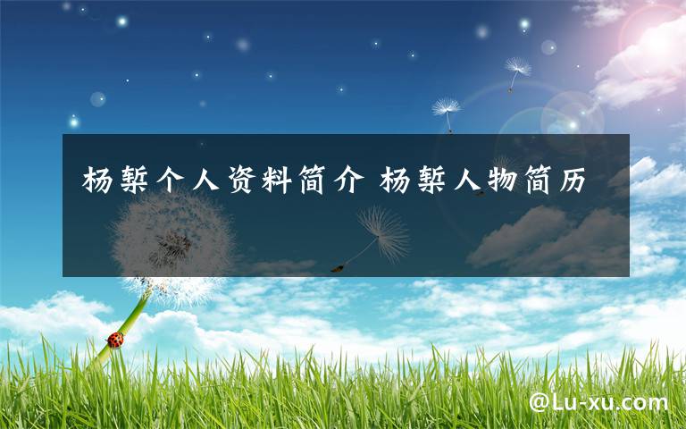 杨椠个人资料简介 杨椠人物简历文章配图
