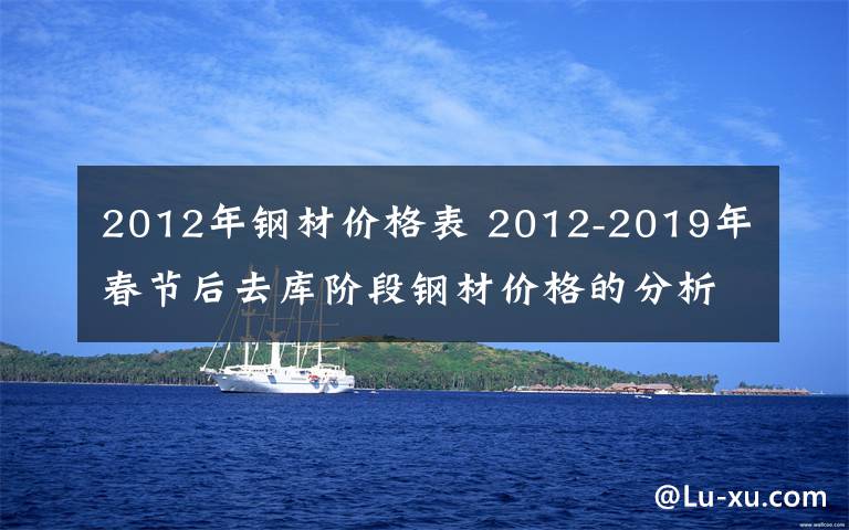 2012年钢材价格表 2012-2019年春节后去库阶段钢材价格的分析：钢价涨跌取决于消费！