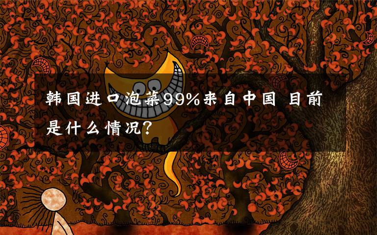 韩国进口泡菜99%来自中国 目前是什么情况？