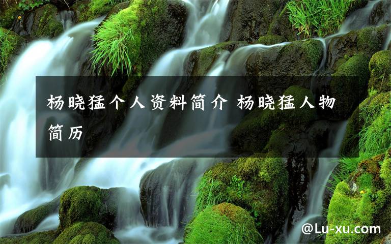 杨晓猛个人资料简介 杨晓猛人物简历文章配图
