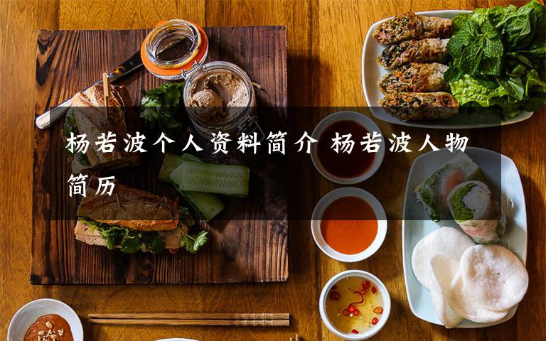 杨若波个人资料简介 杨若波人物简历文章配图