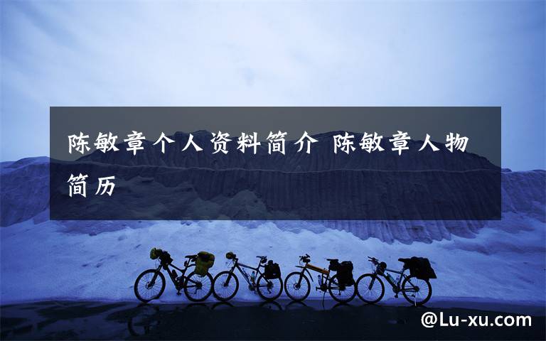 陈敏章个人资料简介 陈敏章人物简历文章配图