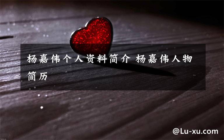 杨嘉伟个人资料简介 杨嘉伟人物简历文章配图