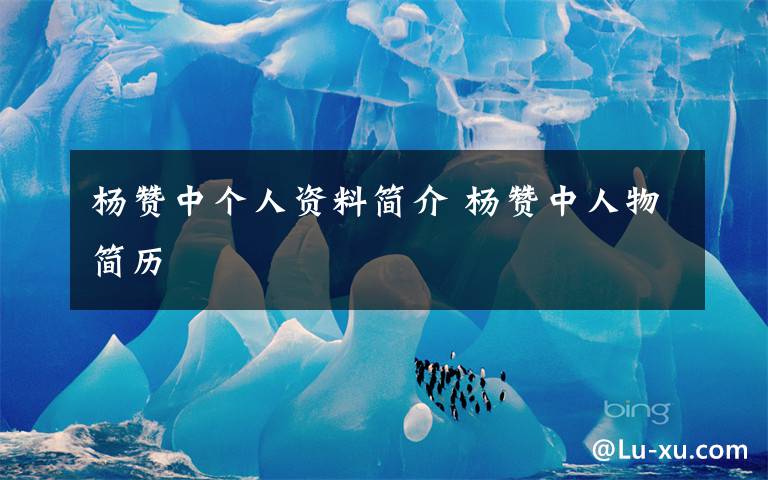 杨赞中个人资料简介 杨赞中人物简历文章配图