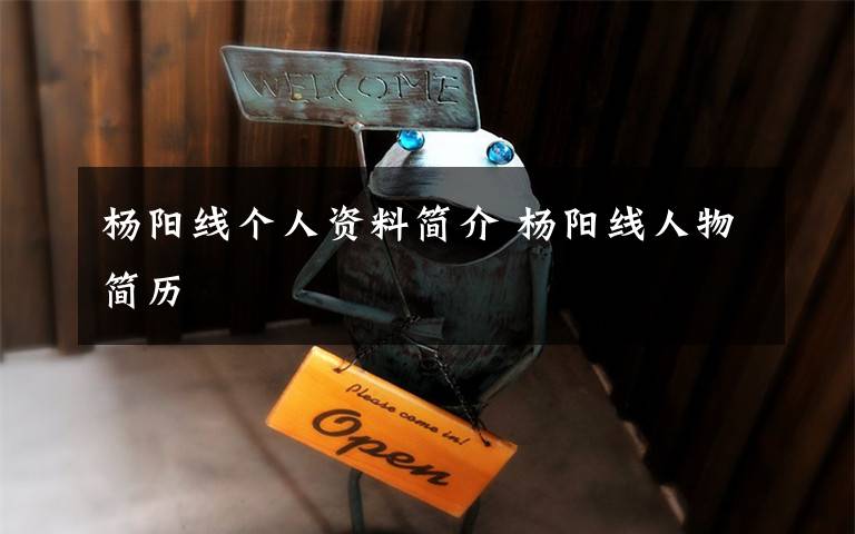 杨阳线个人资料简介 杨阳线人物简历文章配图
