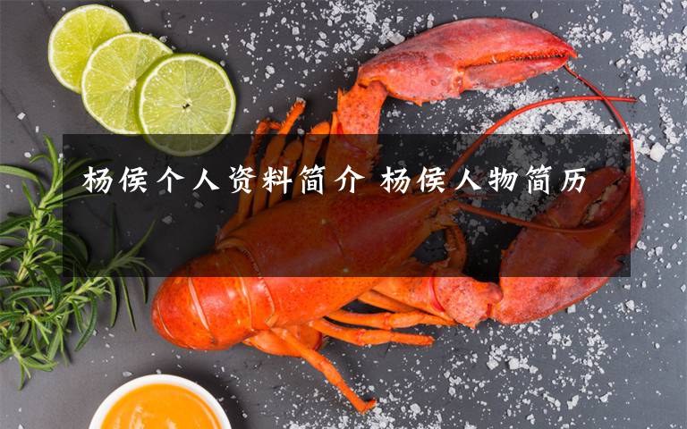 杨侯个人资料简介 杨侯人物简历文章配图