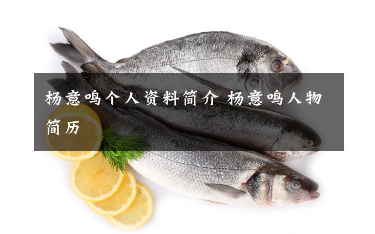 杨意鸣个人资料简介 杨意鸣人物简历文章配图