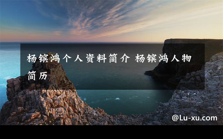 杨镔鸿个人资料简介 杨镔鸿人物简历文章配图