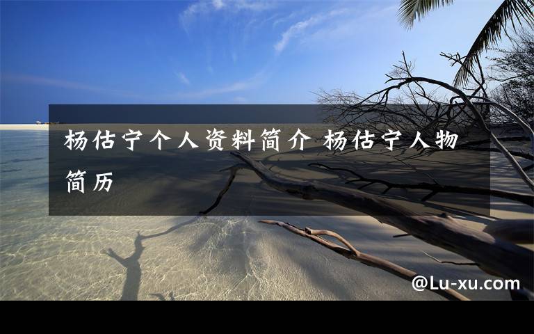 杨估宁个人资料简介 杨估宁人物简历文章配图