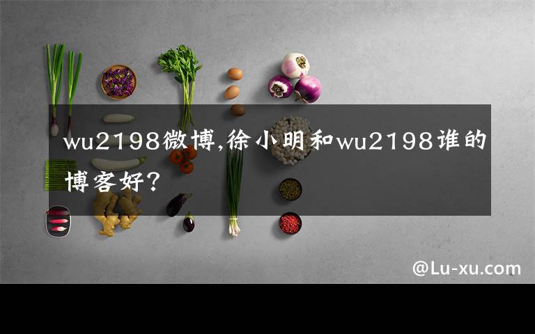 wu2198微博徐小明和wu2198谁的博客好