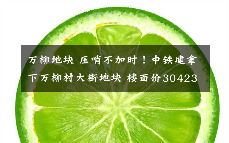 万柳地块 压哨不加时！中铁建拿下万柳村大街地块 楼面价30423元/㎡