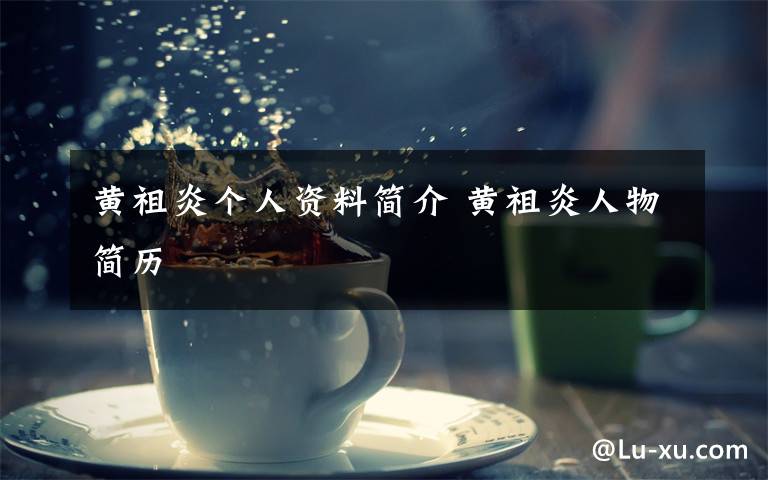 黄祖炎个人资料简介 黄祖炎人物简历文章配图