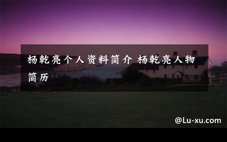 杨乾亮个人资料简介 杨乾亮人物简历文章配图