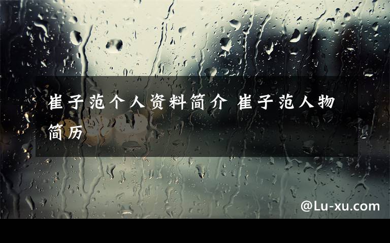 崔子范个人资料简介 崔子范人物简历