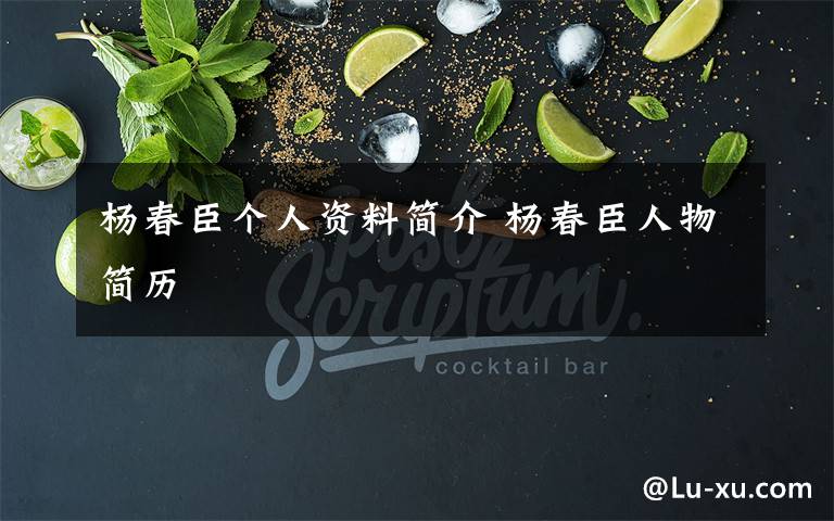 杨春臣个人资料简介 杨春臣人物简历文章配图