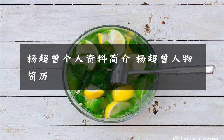 杨超曾个人资料简介 杨超曾人物简历文章配图