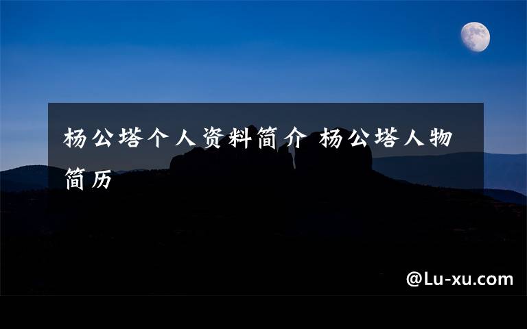 杨公塔个人资料简介 杨公塔人物简历文章配图