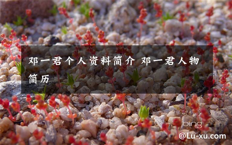 邓一君个人资料简介 邓一君人物简历文章配图