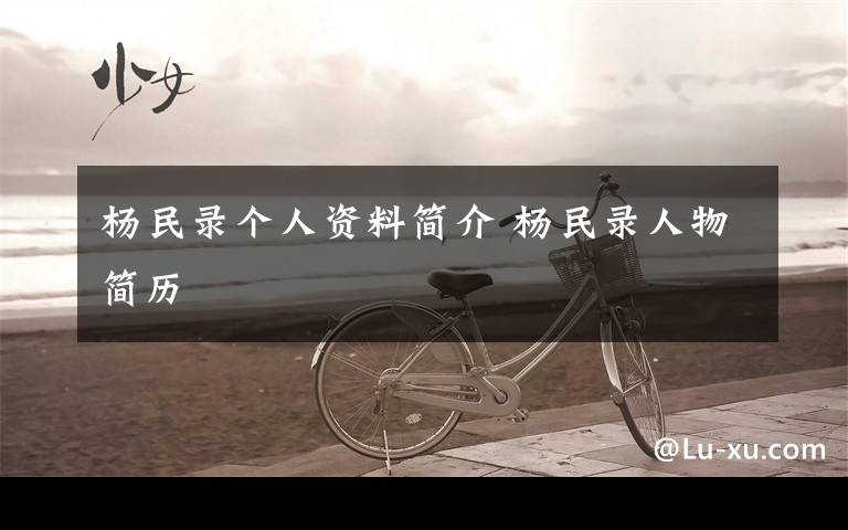 杨民录个人资料简介 杨民录人物简历文章配图