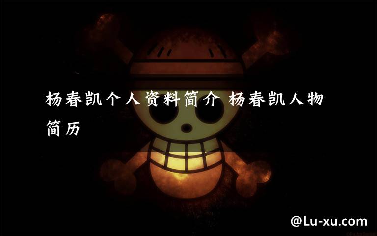 杨春凯个人资料简介 杨春凯人物简历文章配图
