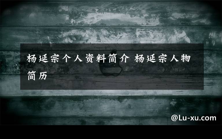 杨延宗个人资料简介 杨延宗人物简历