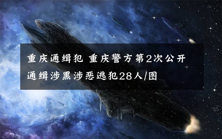 重庆通缉犯 重庆警方第2次公开通缉涉黑涉恶逃犯28人/图