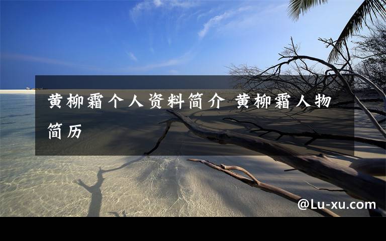 黄柳霜个人资料简介 黄柳霜人物简历文章配图