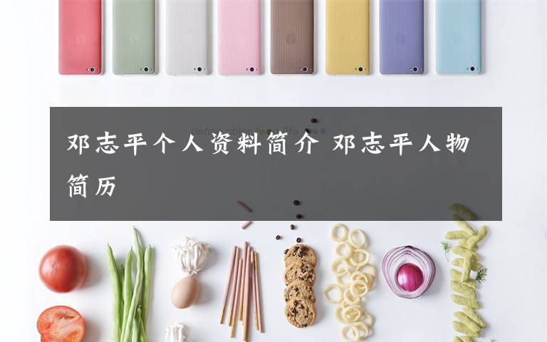 邓志平个人资料简介 邓志平人物简历文章配图