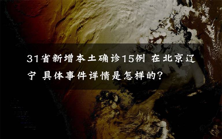 31省新增本土确诊15例 在北京辽宁 具体事件详情是怎样的？