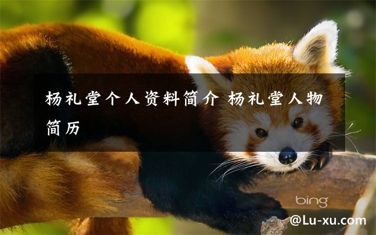 杨礼堂个人资料简介 杨礼堂人物简历文章配图