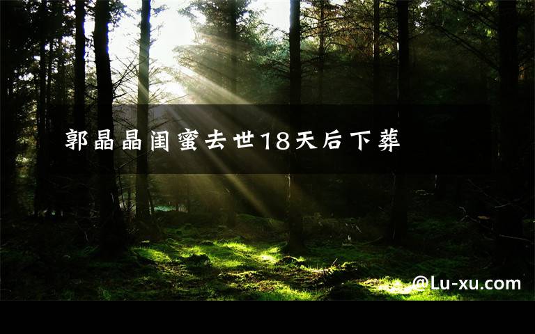 郭晶晶闺蜜去世18天后下葬文章配图