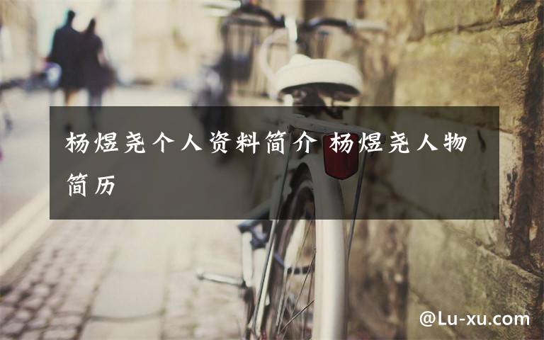 杨煜尧个人资料简介 杨煜尧人物简历文章配图