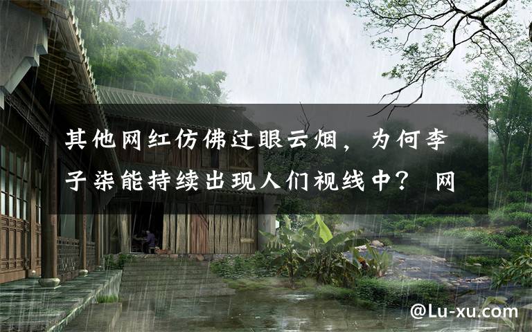 其他网红仿佛过眼云烟，为何李子柒能持续出现人们视线中？ 网红李子柒面目